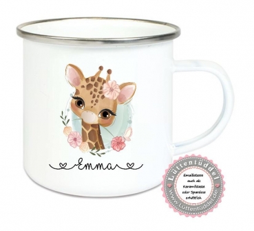 süße Tasche Giraffe Wechselwäsche Wechselkleidung (personalisiert) für Kindergarten  Wunschname KITA Kindergarten Einschulung Lüttentüddel®